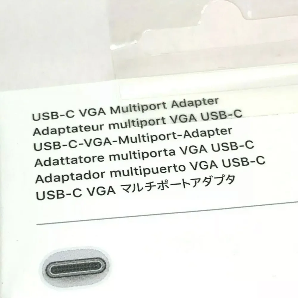 Apple USB-C VGA Multiport Adapter in White - AUTHENTIC + SEALED!